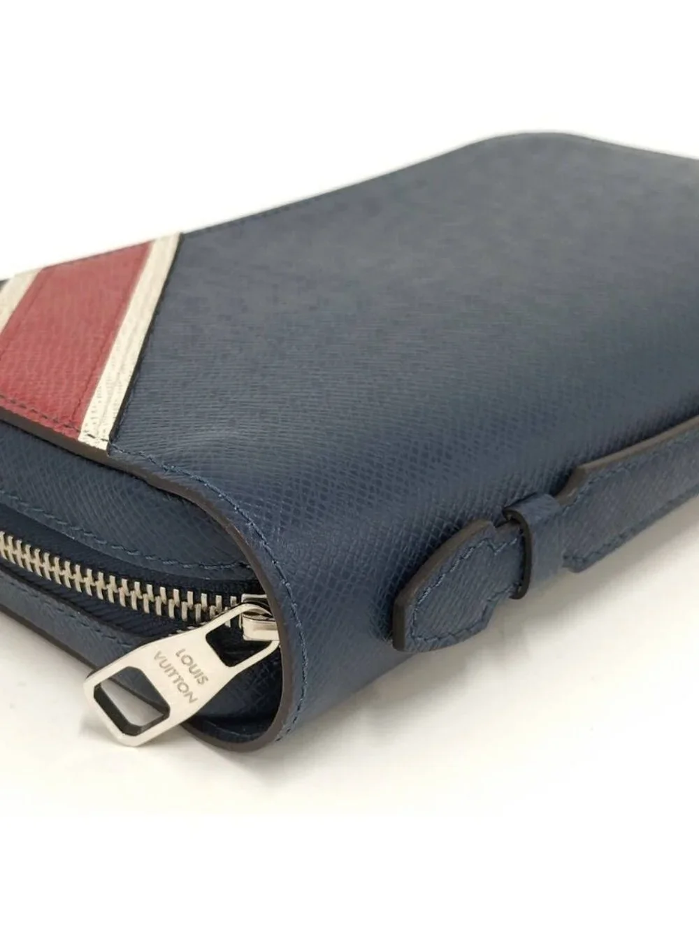 Louis Vuitton Zippy XL Organizer Taiga Navy Blue Wallet